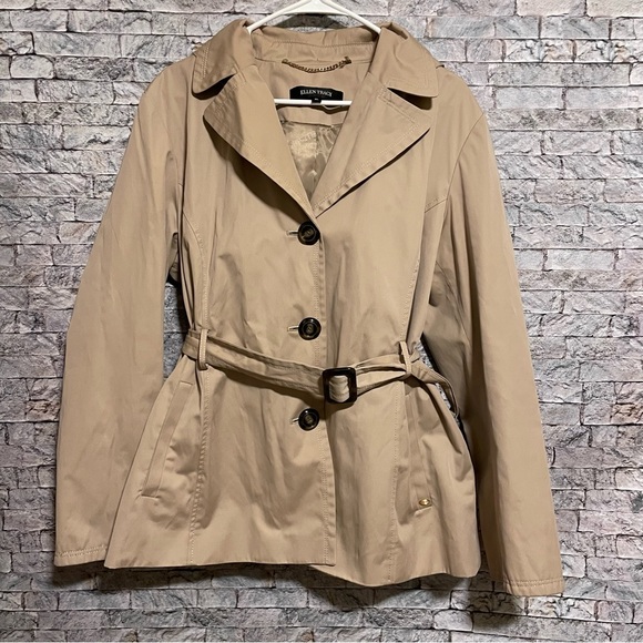 Ellen Tracy Short trench Jacket XL - Picture 4 of 10